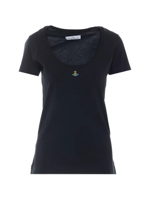 Vivienne Westwood Lollo Orb-embroidered T-shirt Black 3G01002GJ00BL