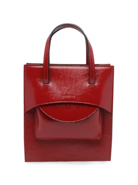 HIDESINS Pocket patent-leather tote bag Red FL16VG