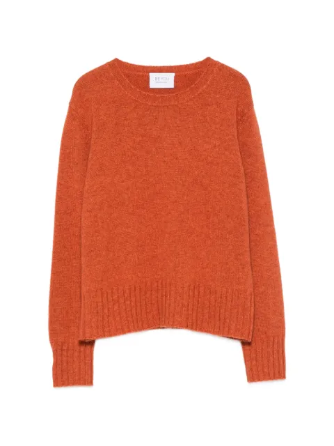 BeYou ribbed-trim crew neck sweater Orange CD1228F6