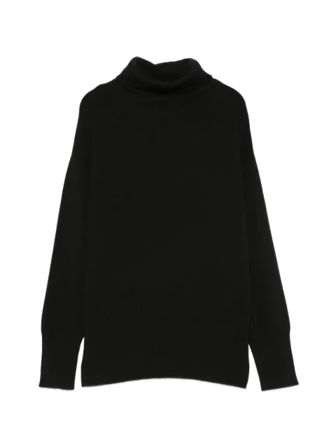 ALPHA STUDIO roll-neck ribbed-trim sweater Black AD8290H