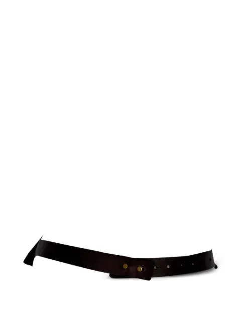 Saint Laurent Pre-Owned Shield stud-embellished belt Brown RFCPUGBAC780454W