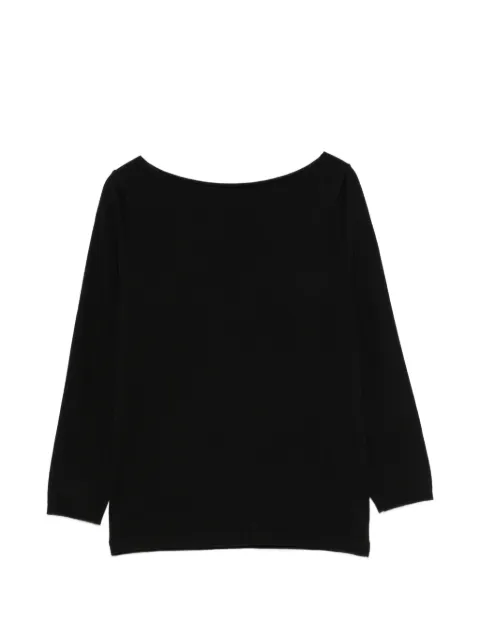 ALPHA STUDIO boat-neck knit Black AD8422C