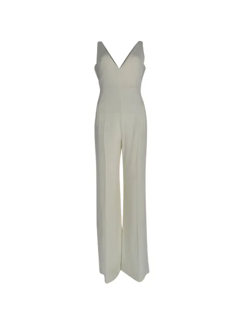 Roland Mouret V-neck sleeveless jumpsuit White RFCPUGBCL780116W