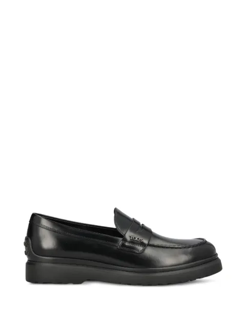 Tod's logo-plaque penny loafers Black XXM12M00640LYGB999