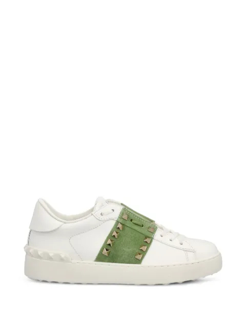 Valentino Garavani Rockstud Untitled sneakers in calfskin with suede band White WS0A01ZBV