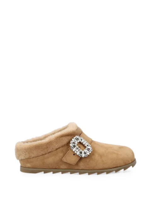 Roger Vivier shearling-lined flat mules Neutrals RVW83546080OYK