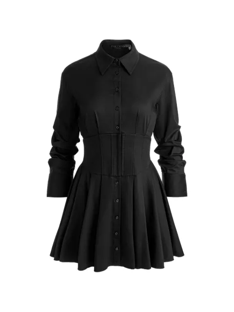 alice + olivia corset-style button-down dress Black CL000A82503