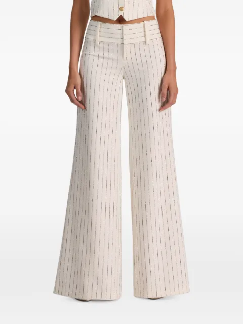 alice + olivia embellished flared trousers White CC608E82105