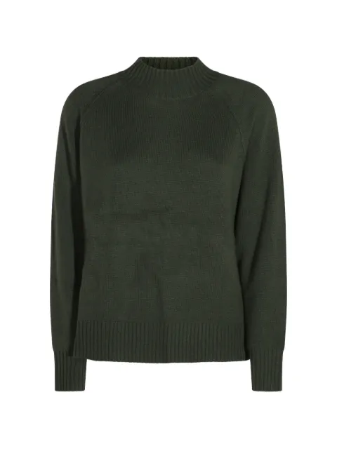Allude ribbed-knit raglan-sleeve sweater Green 2651115536