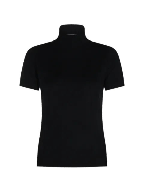 Allude roll-neck short-sleeve sweater Black 2651117590