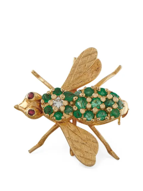 LB Exclusive multi-stone bug brooch Gold MF13071626