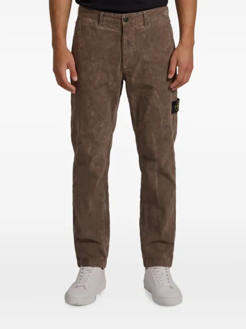 Stone Island Terra-effect corduroy trousers Brown L2S153100039S0446