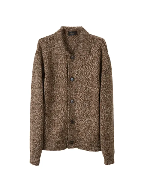 Brioni button-up wool cardigan Brown UMQW0LOEK10OEK10WOOL180SMOULINE