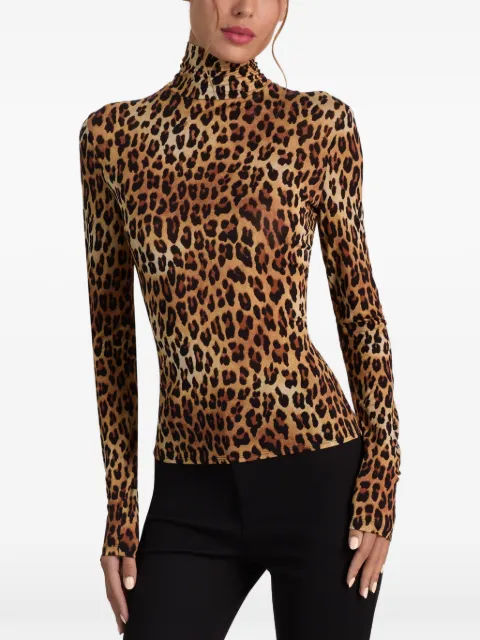 alice + olivia Delaina LS turtleneck top Neutrals CC608P02025