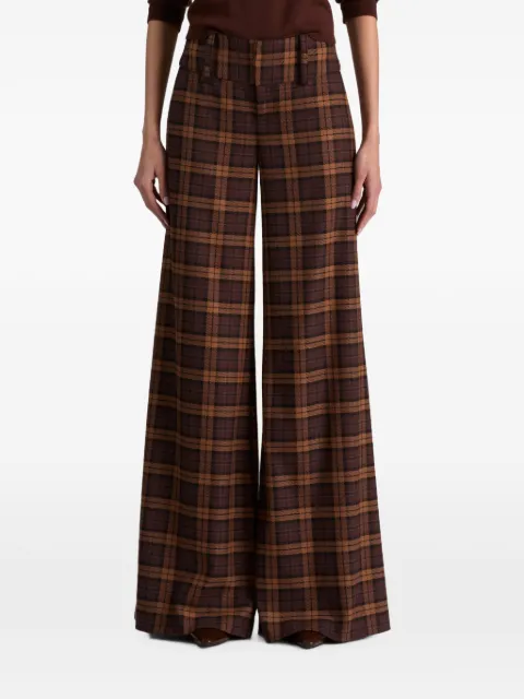 alice + olivia Olivia plaid trousers Brown CL000R66106