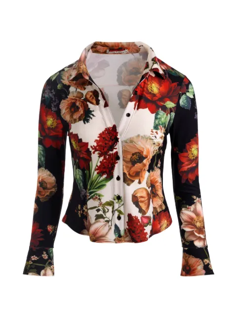 alice + olivia Freya floral-print shirt Black CC608P50008