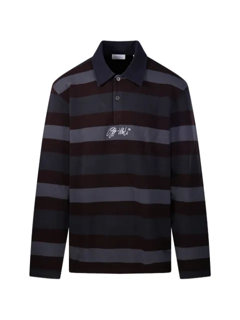 Off-White striped logo-embroidered sweater Black 44MAD015F26J002960