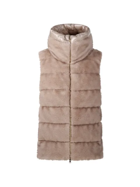 Herno faux-fur padded gilet Neutrals PI002282D12941