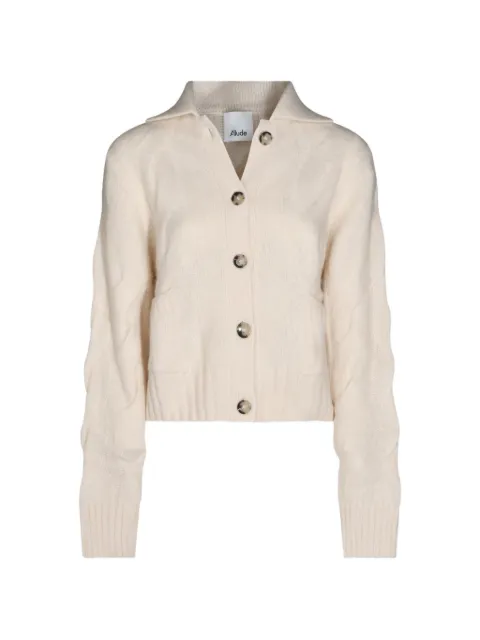 Allude cable-knit button-up cardigan Neutrals 26577000