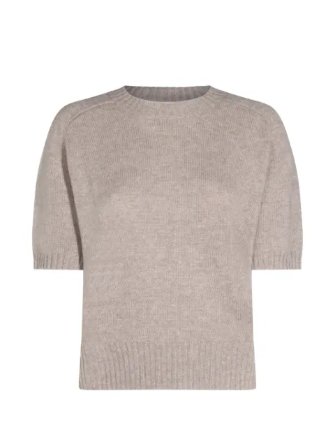 Allude short-sleeve cashmere top Neutrals 2651115246