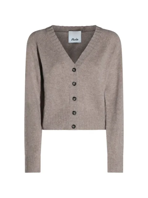 Allude V-neck button-down cardigan Neutrals 2651120046