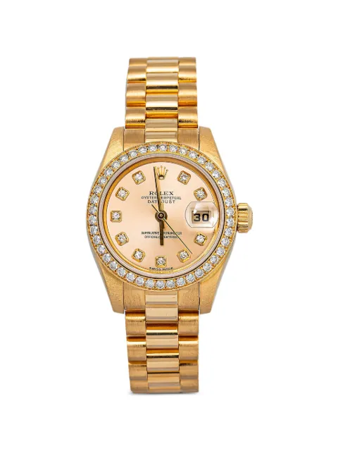 Rolex Lady-Datejust diamond 26mm watch Gold 179138
