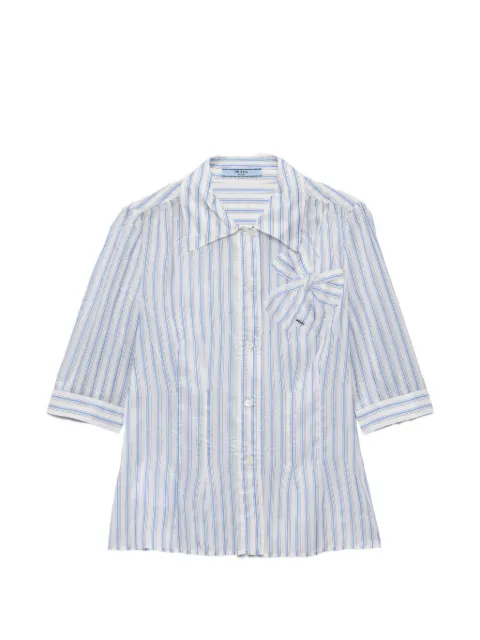 Prada striped shirt White P474JRSOOO1ACY