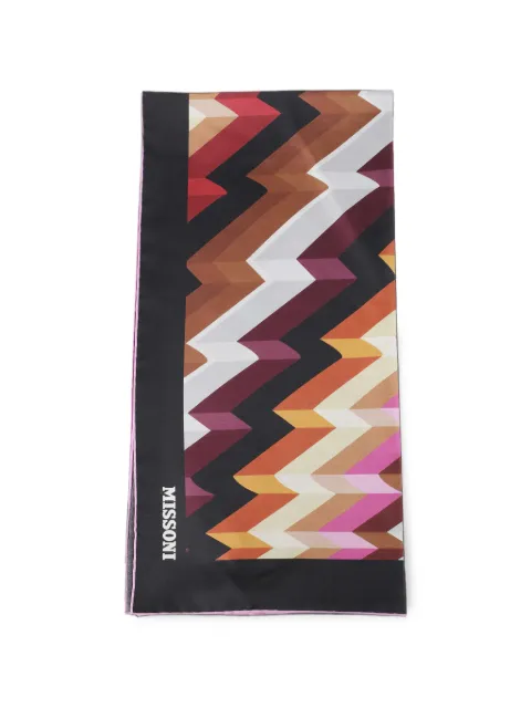 Missoni zigzag-print scarf Black FO41TWDA900099