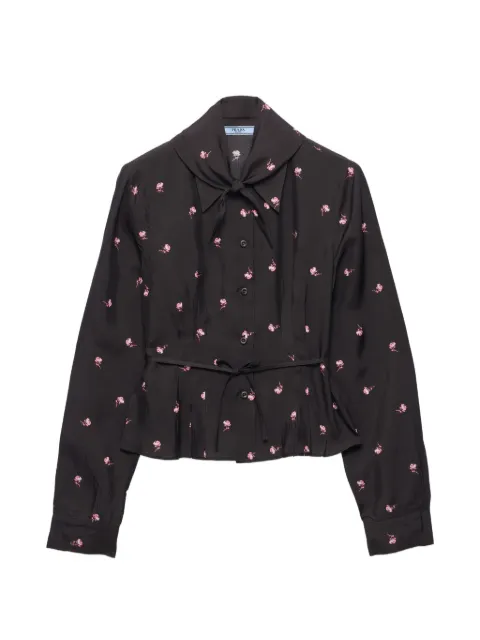 Prada washed silk shirt Black P473JSOOO1QEM