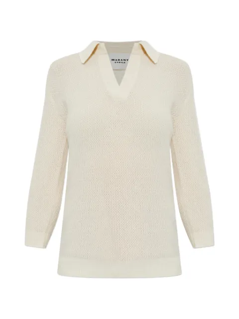MARANT ÉTOILE Nathalie polo sweater Neutrals PU0942FAA1L68E