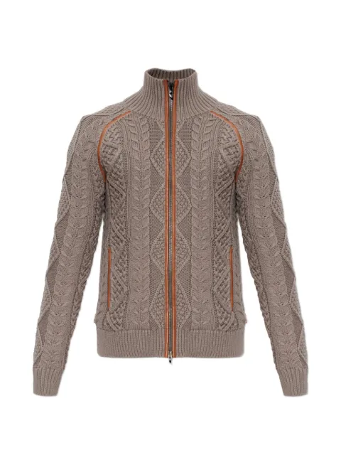 Diesel zip cardigan in cable knit Grey A230670JMCN