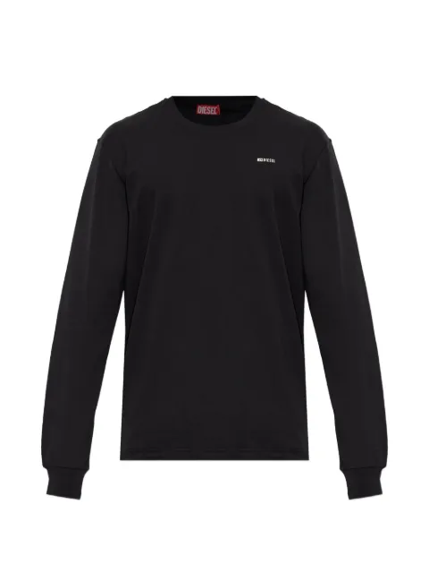 Diesel logo-plaque long-sleeve T-shirt Black A230250AIJU