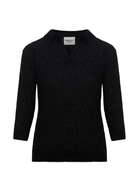 MARANT ÉTOILE Nathalie polo sweater Black PU0942FAA1L68E