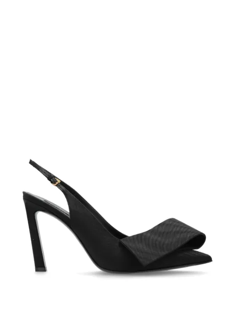 Givenchy Twisted Ribbon slingback pumps in moiré fabric Black BE405FE2JF