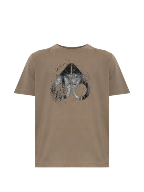 Moose Knuckles logo-print T-shirt Brown M36MT7110