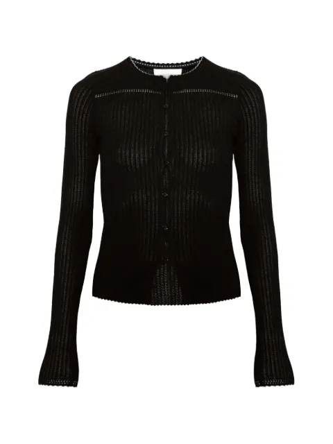 ISABEL MARANT Siofra pointelle-knit cardigan Black CA0187FAD3L02I