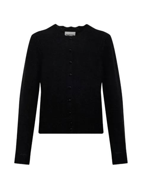MARANT ÉTOILE Naia scalloped-edge cardigan Black CA0185FAA1L68E