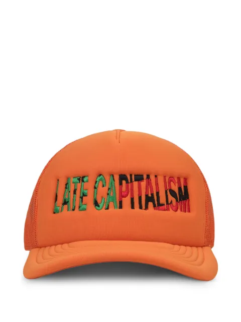 Denim Tears Late Capitalism trucker hat Orange DT893