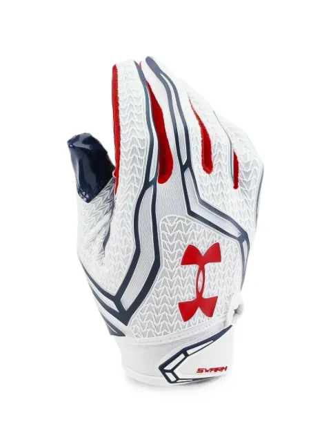 Under Armour Swarm II Pipeline State Park football gloves White 1280473100