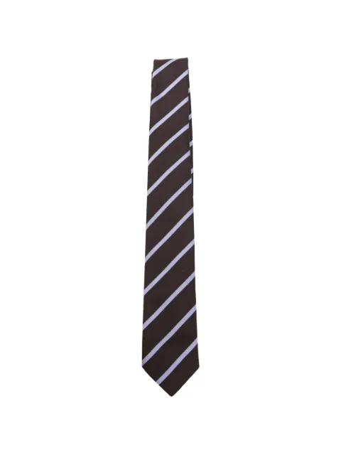 The Frankie Shop diagonal-stripe tie Brown NTFS21170200