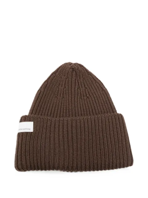 Nine In The Morning ribbed-knit beanie hat Brown 9FW26UMI09ET