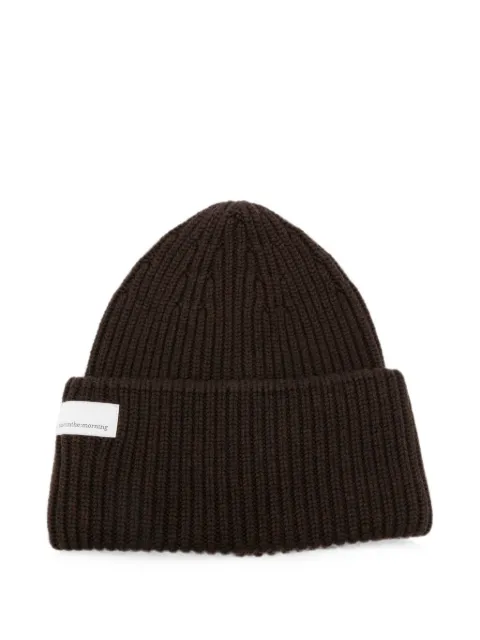 Nine In The Morning ribbed-knit beanie hat Brown 9FW26UMI09ET
