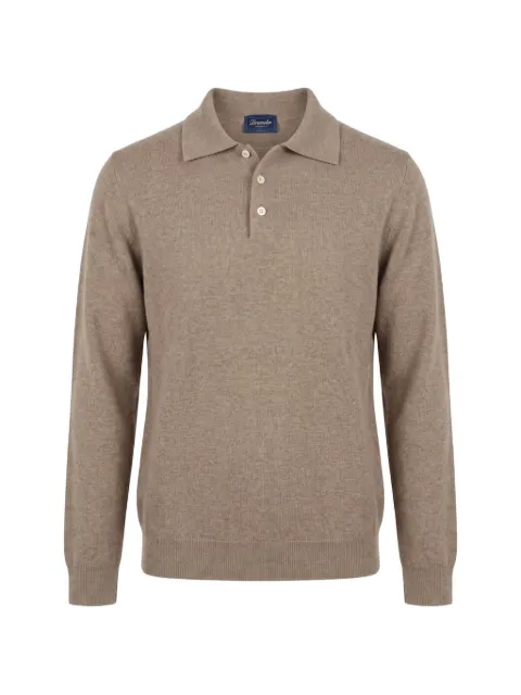 Drumohr long-sleeve polo sweater Neutrals D1B145L