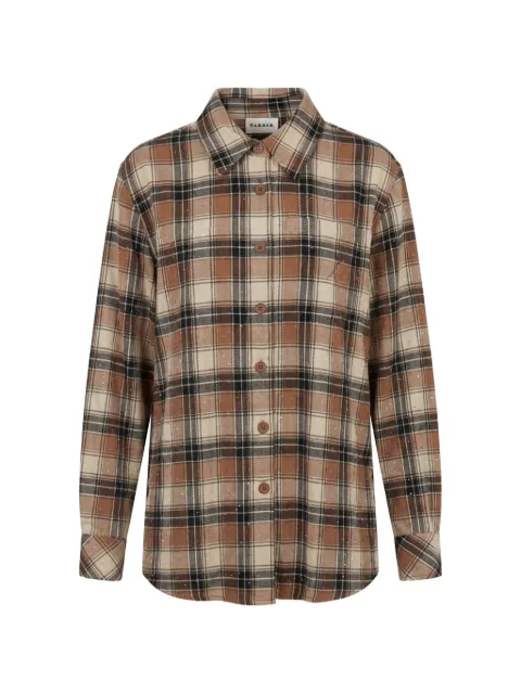 P.A.R.O.S.H. checked sequin-embellished shirt Brown COWBOYD380669