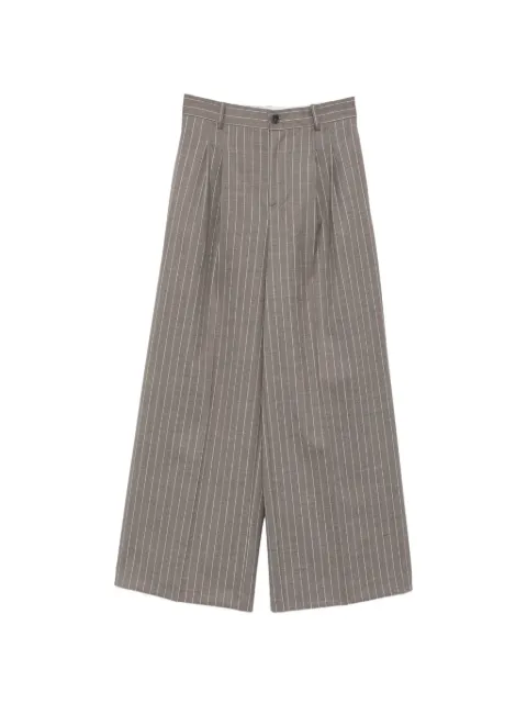 P.A.R.O.S.H. Lassie pinstripe-pattern pleated trousers Grey D233031
