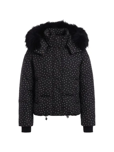 P.A.R.O.S.H. star-print hooded puffer jacket Black PADMED490586