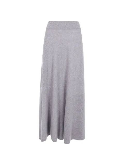 Emporio Armani fine-knit flared midi skirt Grey EW005641AF29271