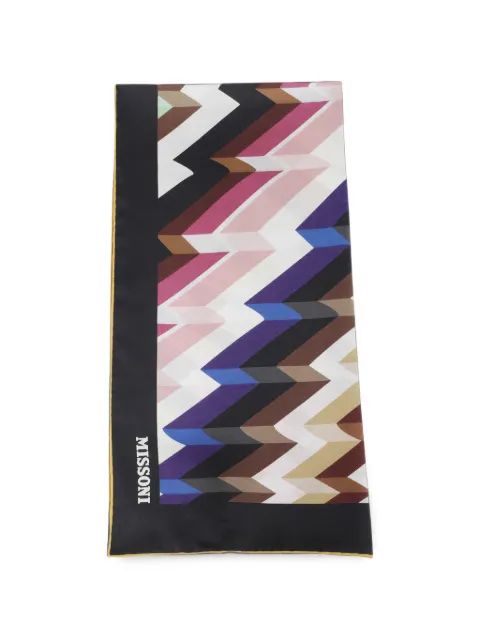 Missoni zigzag-print scarf Black FO41TWDA900099