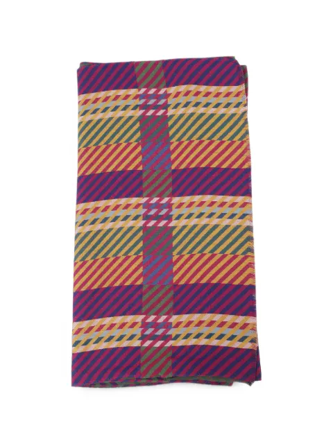 Missoni check-pattern fringed-edge scarf Pink SC47VMDA872099