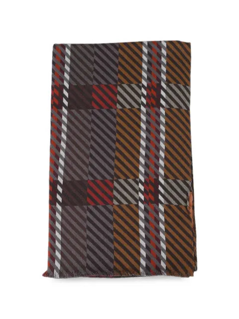 Missoni checked fringed scarf Brown SC47VMDA872099